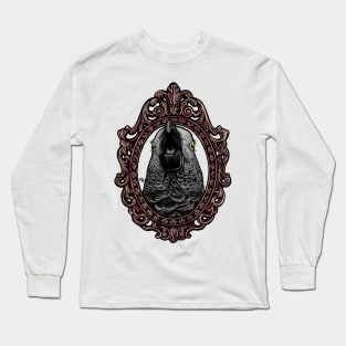 Bird Cameo: African Grey Parrot Long Sleeve T-Shirt